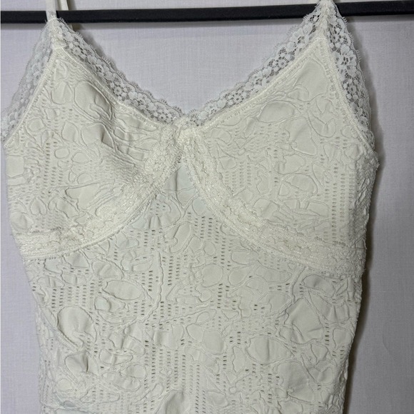 Liz & Sara Womens Babydoll Lace Crop Top Sz S Y2K Coquette Festival Boho Preppy - Picture 3 of 7